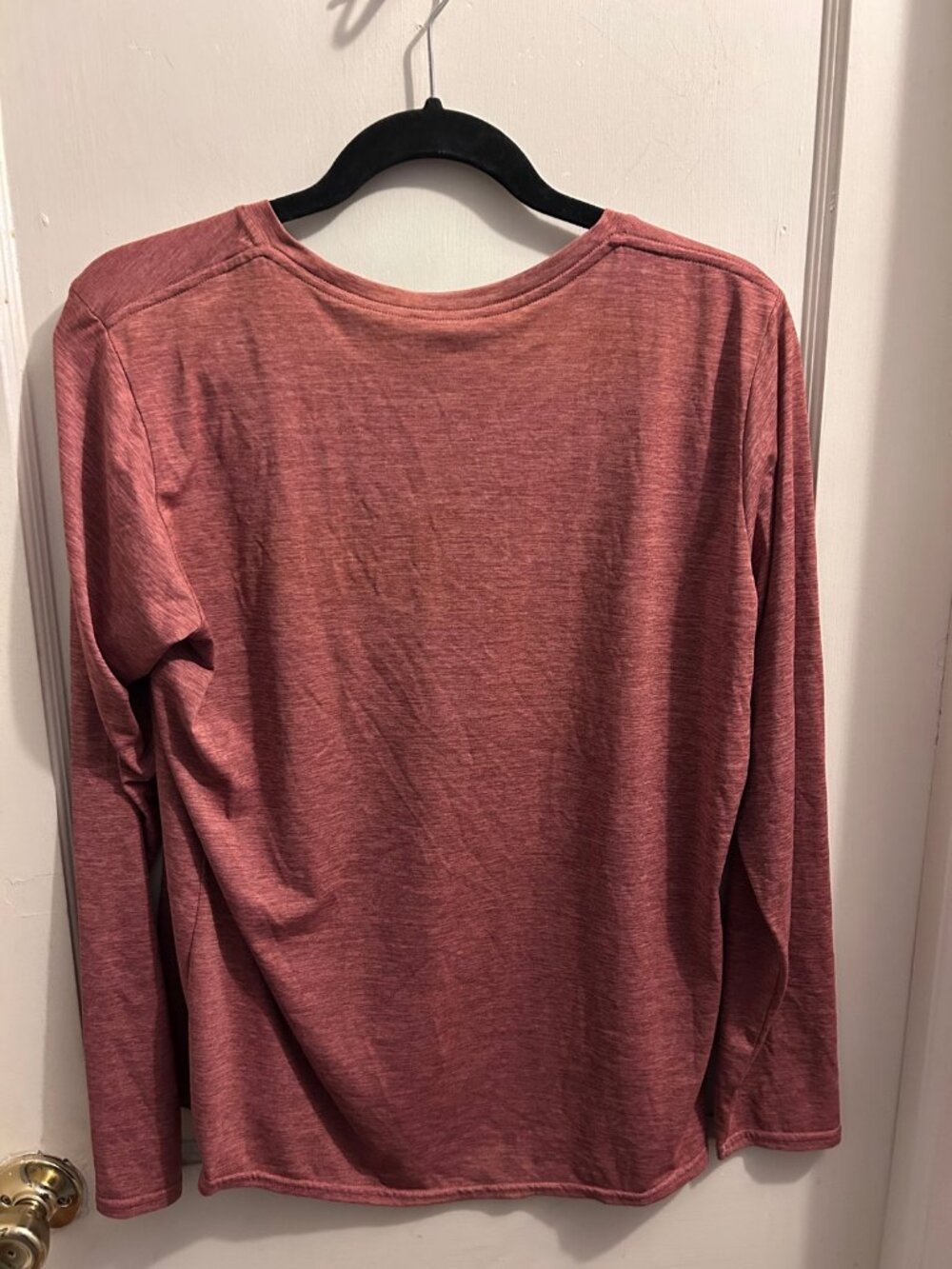 Patagonia Shirt L Womens Terracotta Heather Capilene Long Sleeve